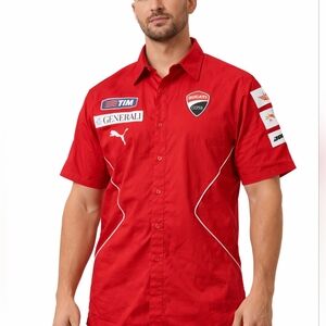 Ducati ($140) Corse Puma MotoGP Team Sponsor Shirt Red Button Up Men’s L